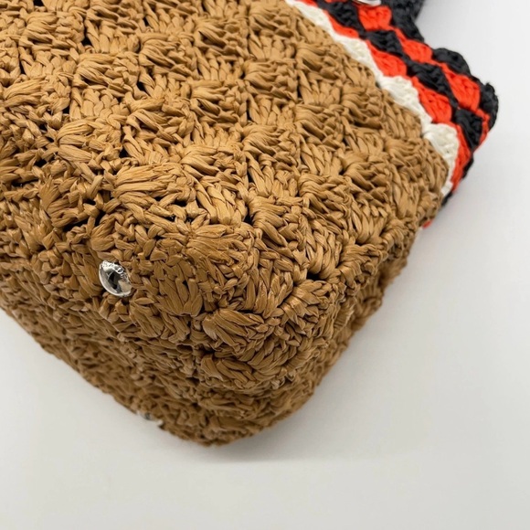 Prada Canapa Raffia Straw Tricolor Handbag W/Dustbag - Picture 10 of 16